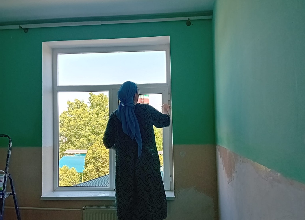 Плановый косметический ремонт провели в ГБУ “Гвардейский С-РЦН”